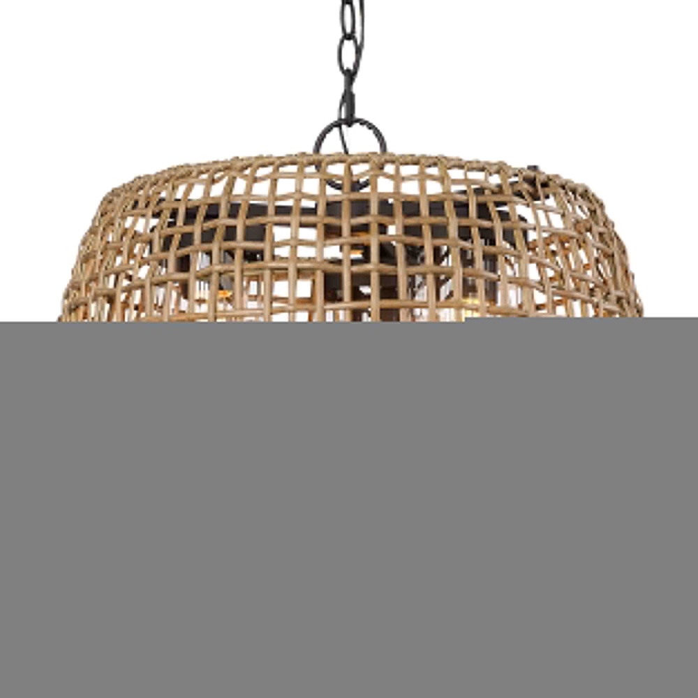Golden Lighting Piper 3-light Outdoor Pendant in Natural Black